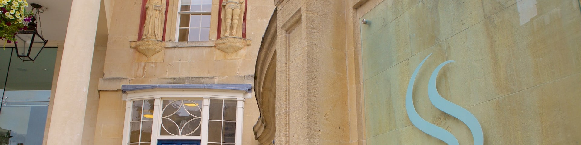 Thermae Bath Spa showing signage and a day spa