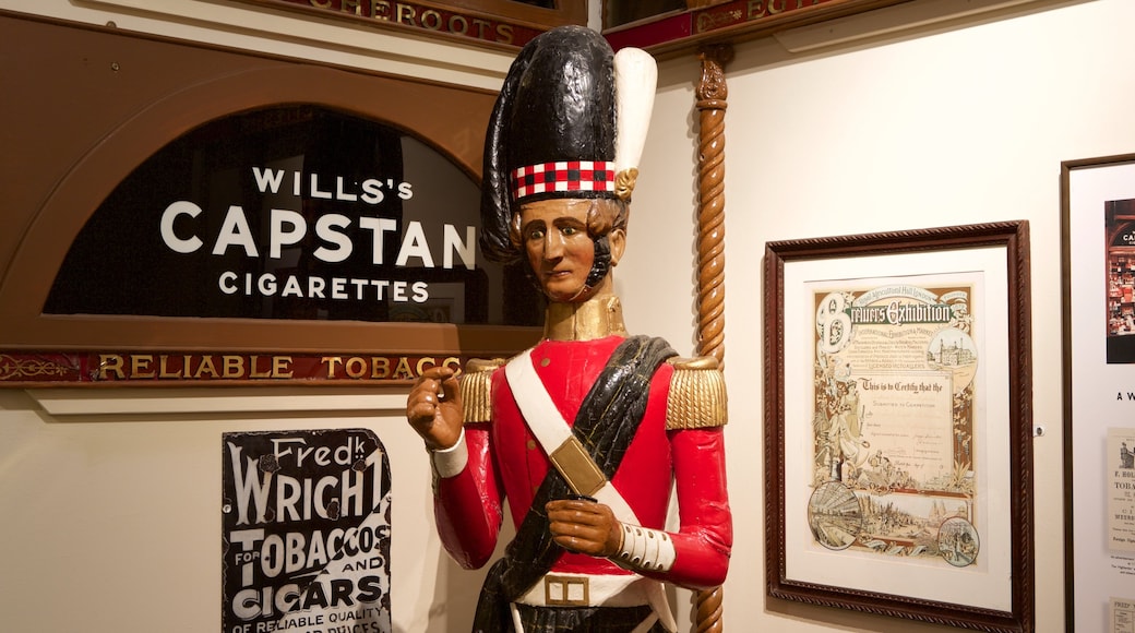 Cheltenham Art Gallery and Museum showing interior views and signage