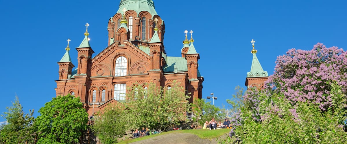 Finlandia ofreciendo una iglesia o catedral y patrimonio de arquitectura