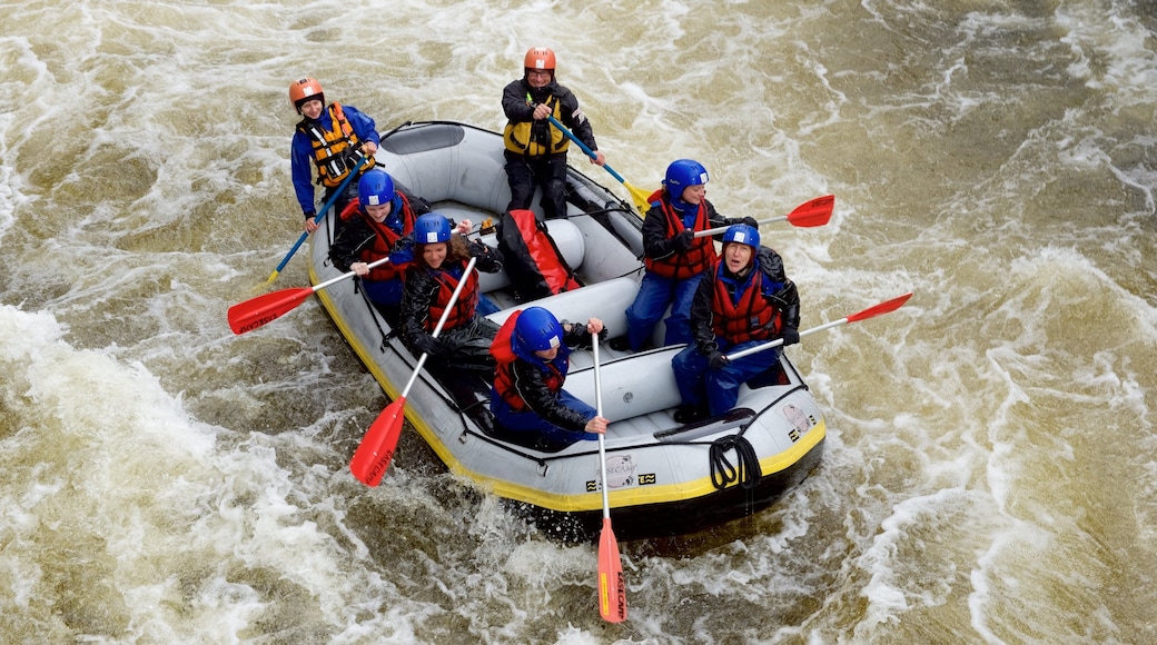 Oulanka which includes rafting and rapids as well as a small group of people