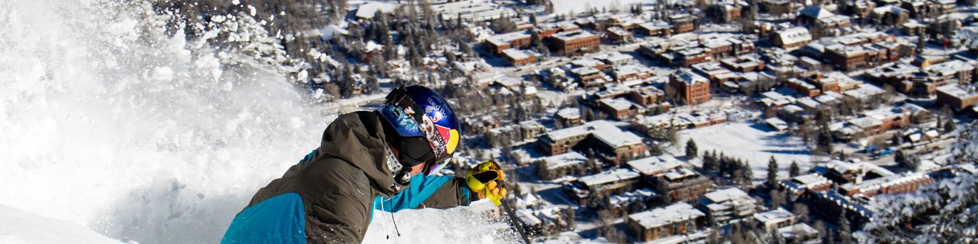 Buttermilk Mountain Ski Area showing a small town or village, snow skiing and snow