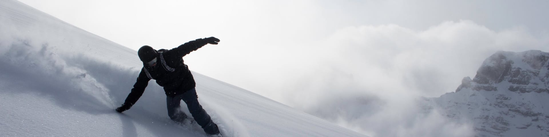Sunshine Village which includes snow and snowboarding