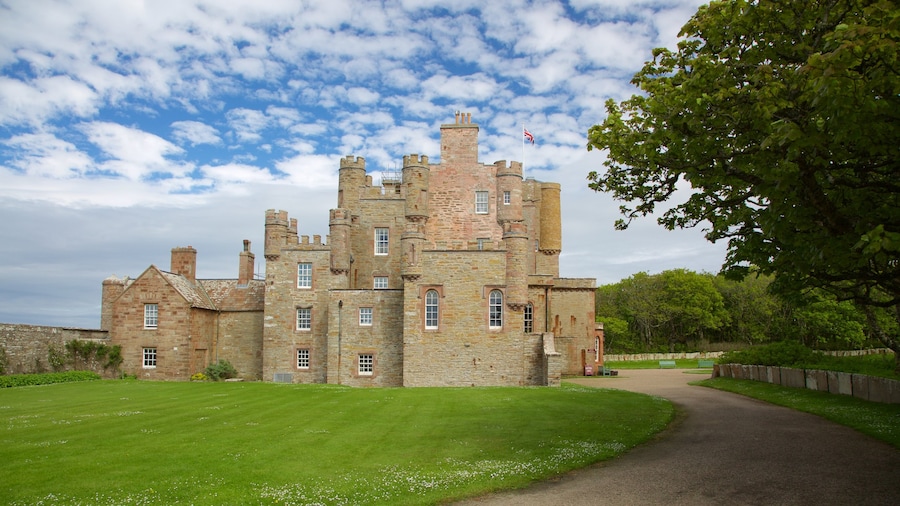 Castle of Mey presenterar historisk arkitektur, ett slott och historiska element