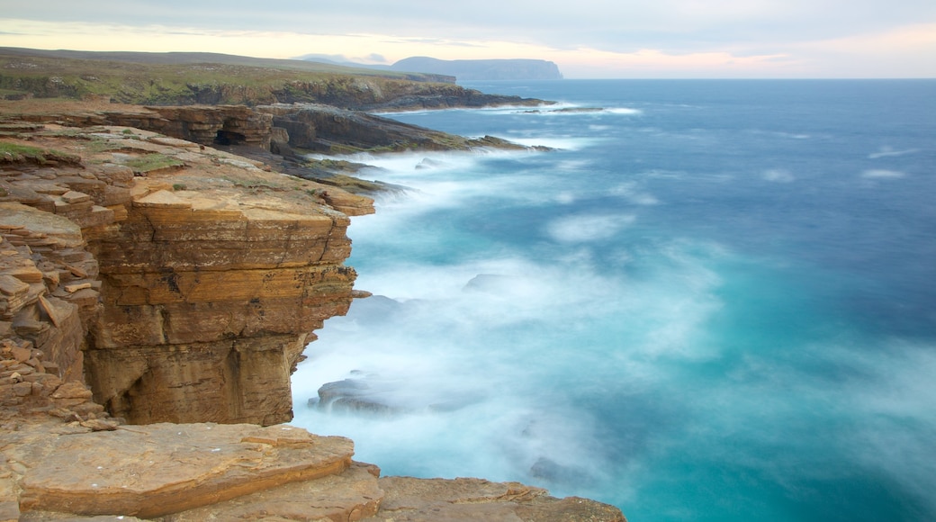 Stromness which includes rocky coastline