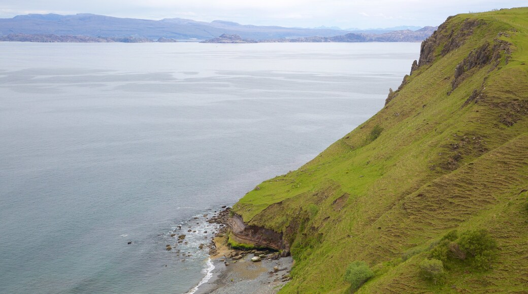 Portree featuring rocky coastline and tranquil scenes