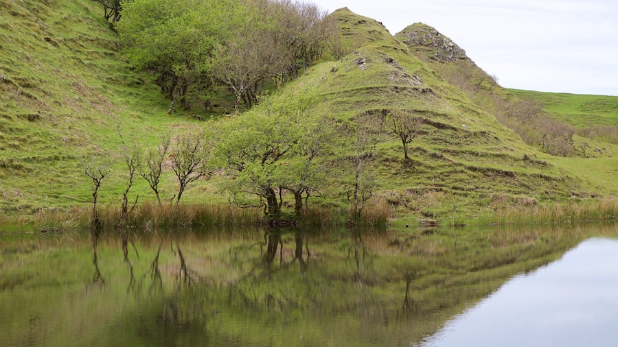 Isle of Skye som inkluderar kustutsikter och stillsam natur