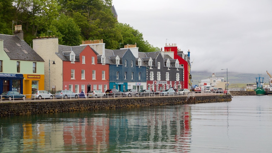 Isle of Mull mit einem Bucht oder Hafen und Küstenort