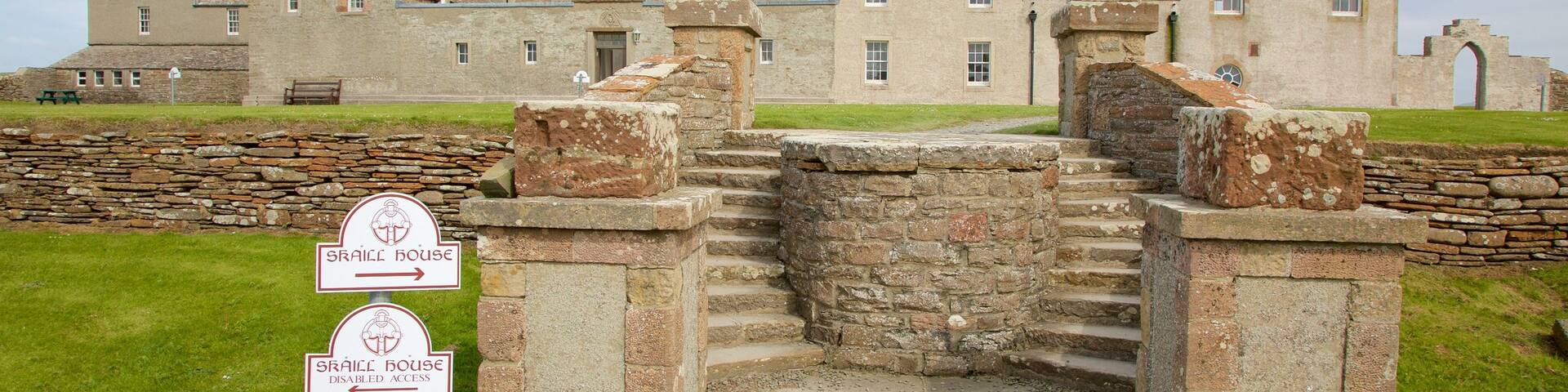 Skara Brae which includes heritage architecture and heritage elements