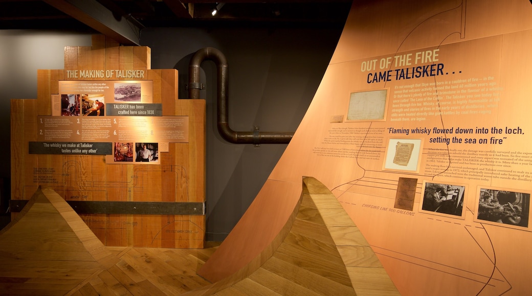 Talisker Distillery showing interior views