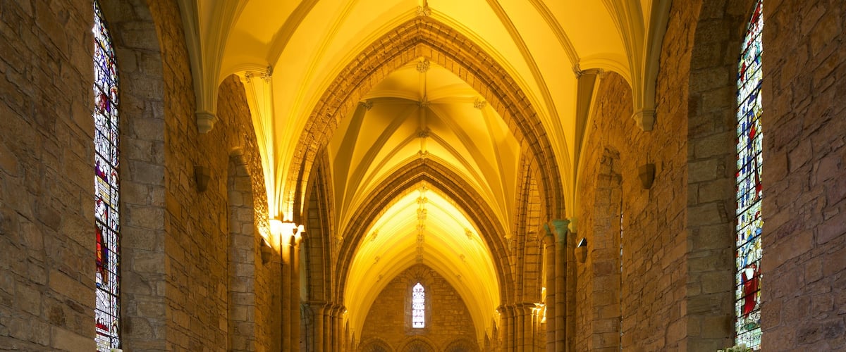 Dornoch Cathedral featuring a church or cathedral, heritage architecture and heritage elements