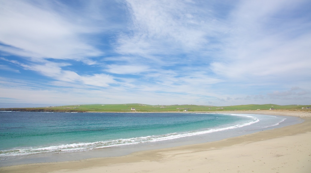 Stromness montrant scènes tranquilles, plage et baie ou port