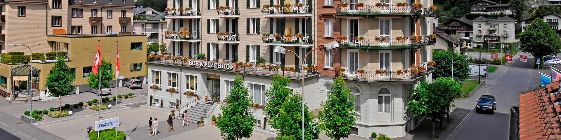 Engelberg mit einem Platz oder Plaza und Kleinstadt oder Dorf