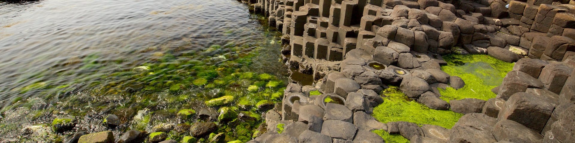 ジャイアンツコーズウェイ どの含み 岩の多い海岸線, 海岸線の眺め と 遺跡・遺産