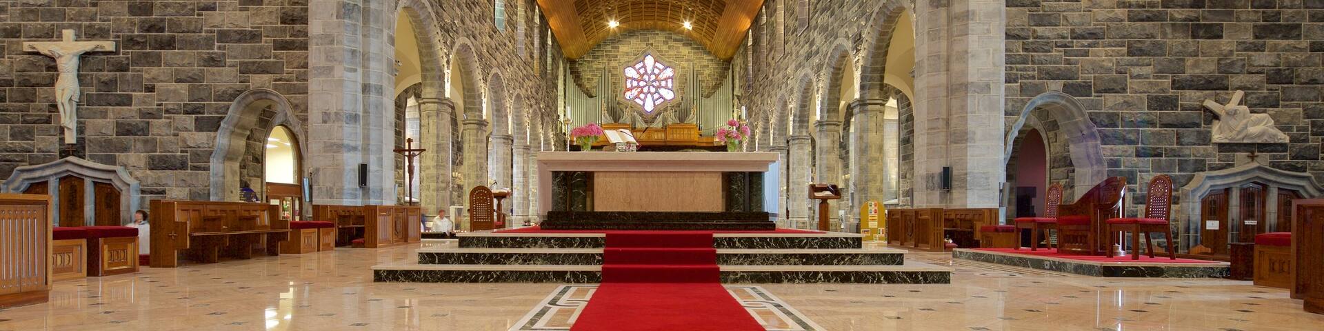 Galway Cathedral which includes interior views, religious elements and a church or cathedral