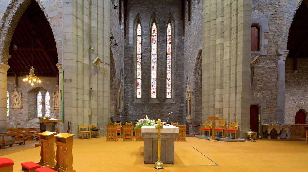 Killarney Cathedral featuring religious aspects, interior views and heritage elements