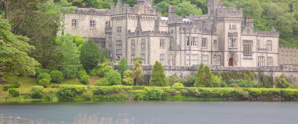 Kylemore Abbey & Garden which includes château or palace, heritage elements and a river or creek
