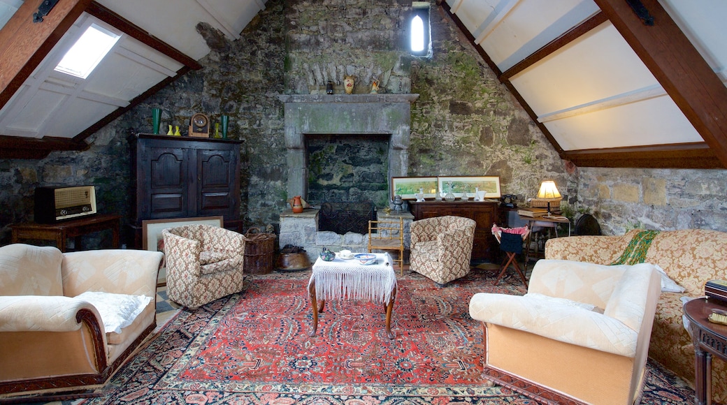 Dunguaire Castle which includes interior views, a castle and heritage elements