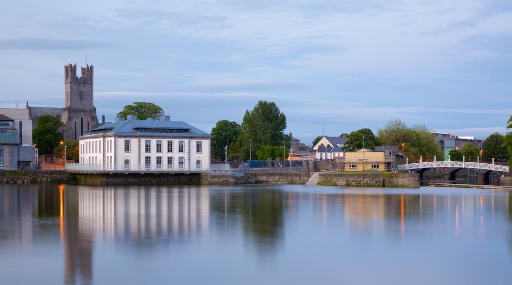 St. Mary\'s Cathedral featuring a lake or waterhole