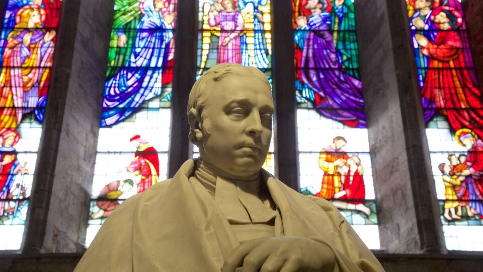 St. Mary\'s Cathedral featuring interior views, a church or cathedral and a statue or sculpture