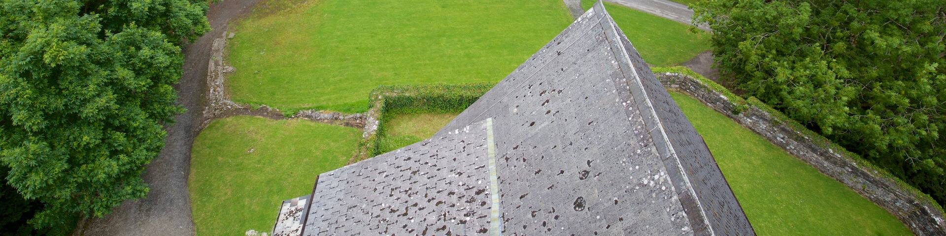 Craggaunowen which includes heritage elements, château or palace and heritage architecture