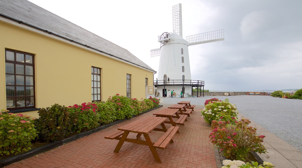 Blennerville Windmill showing a river or creek, heritage architecture and heritage elements