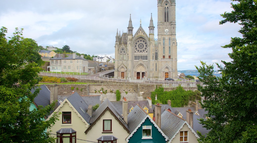 St. Colman\'s Cathedral featuring religious aspects, heritage architecture and a church or cathedral