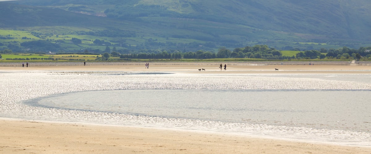 Strandhill Beach featuring tranquil scenes and a beach