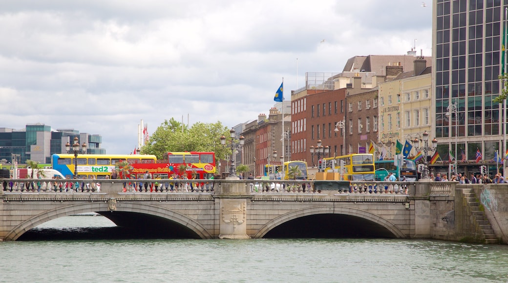 O\'Connell Bridge featuring a bridge, a river or creek and a city