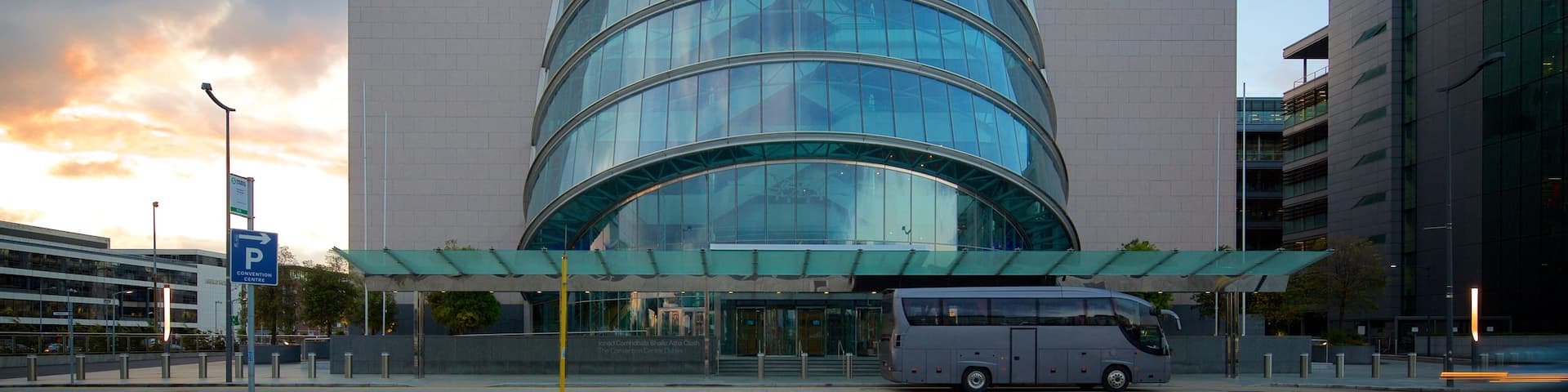 The Convention Centre Dublin which includes a city and modern architecture