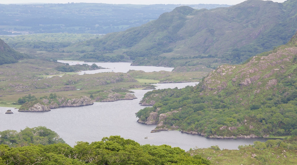 Ladies View which includes mountains, tranquil scenes and a lake or waterhole