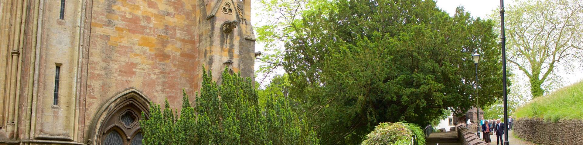 Llandaff Cathedral featuring religious aspects, heritage architecture and heritage elements