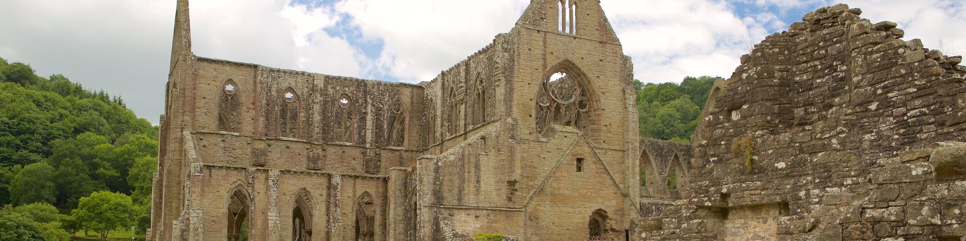 Abbaye de Tintern qui includes bĂątiments en ruines, patrimoine architectural et patrimoine historique