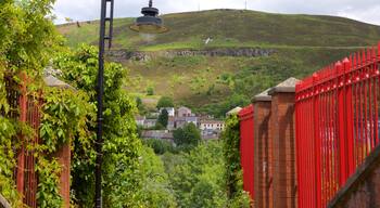 Rhondda Valley which includes a ruin and tranquil scenes