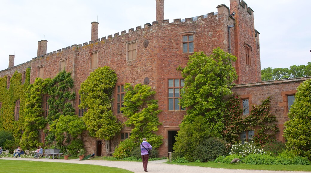 Powis Castle featuring a castle, heritage elements and heritage architecture