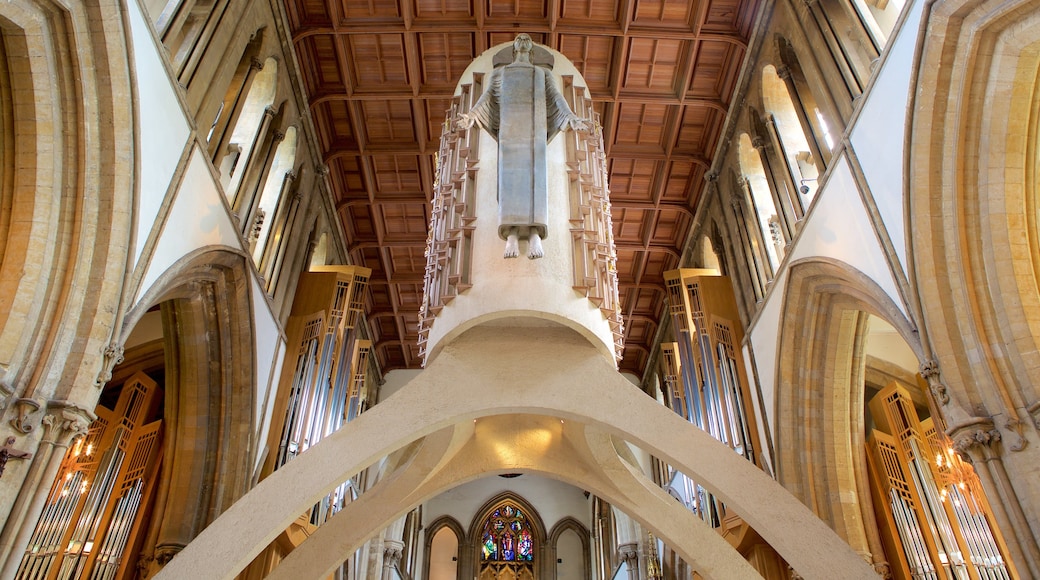 Llandaff Cathedral showing heritage elements, religious aspects and heritage architecture