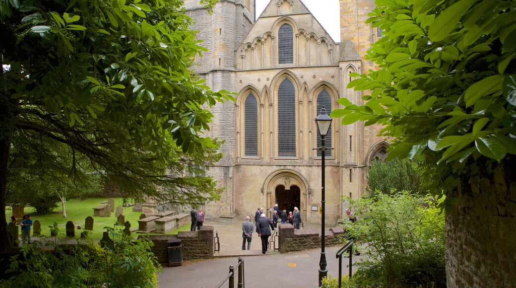 Llandaff Cathedral showing religious elements, heritage architecture and heritage elements