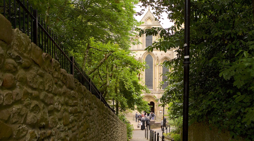 Llandaff Cathedral showing religious aspects, a church or cathedral and heritage architecture