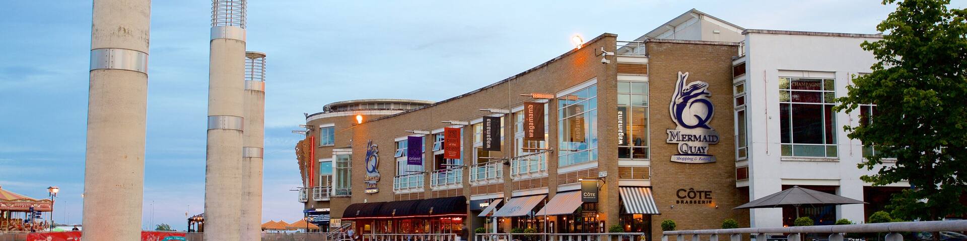 Mermaid Quay showing a square or plaza