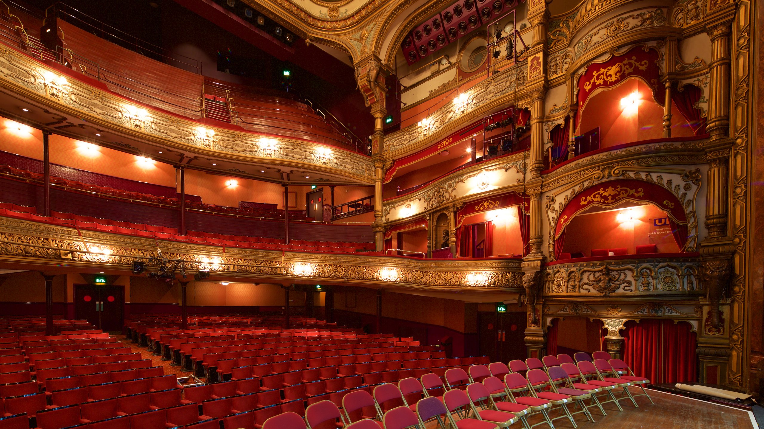 Grand Opera House featuring interior views, theater scenes and heritage elements