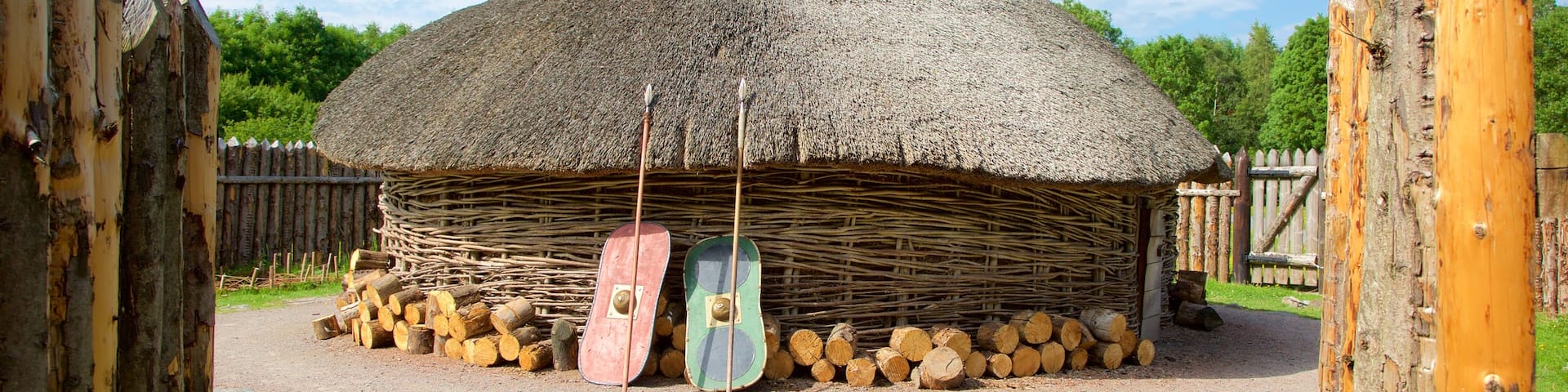 Navan Fort and Visitor Centre which includes a house, heritage architecture and heritage elements