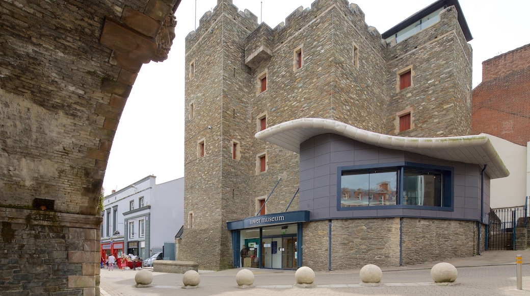 Tower Museum caracterizando arquitetura de patrimĂŽnio, elementos de patrimĂŽnio e um pequeno castelo ou palĂĄcio