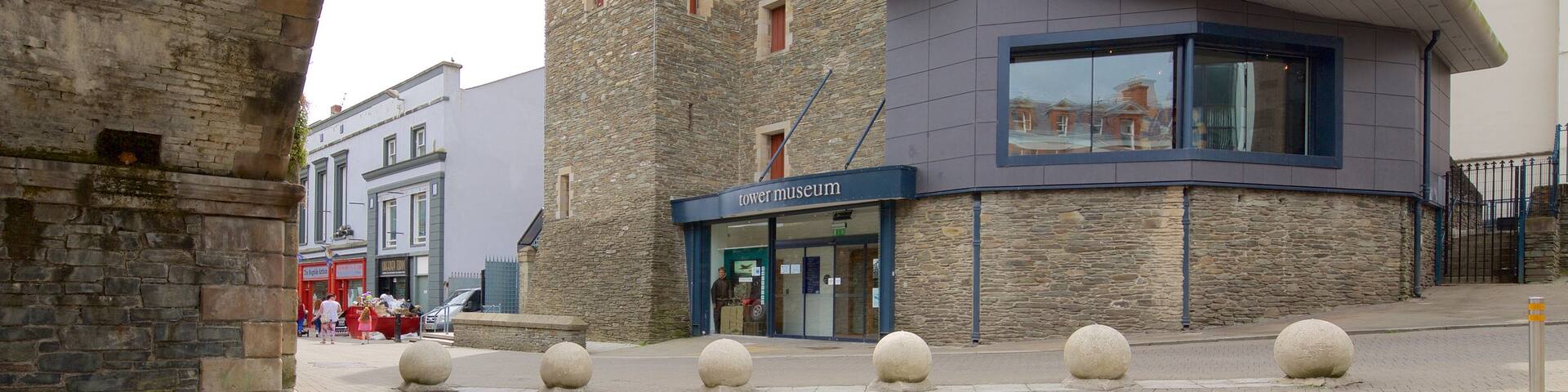 Tower Museum showing chateau or palace, heritage architecture and heritage elements
