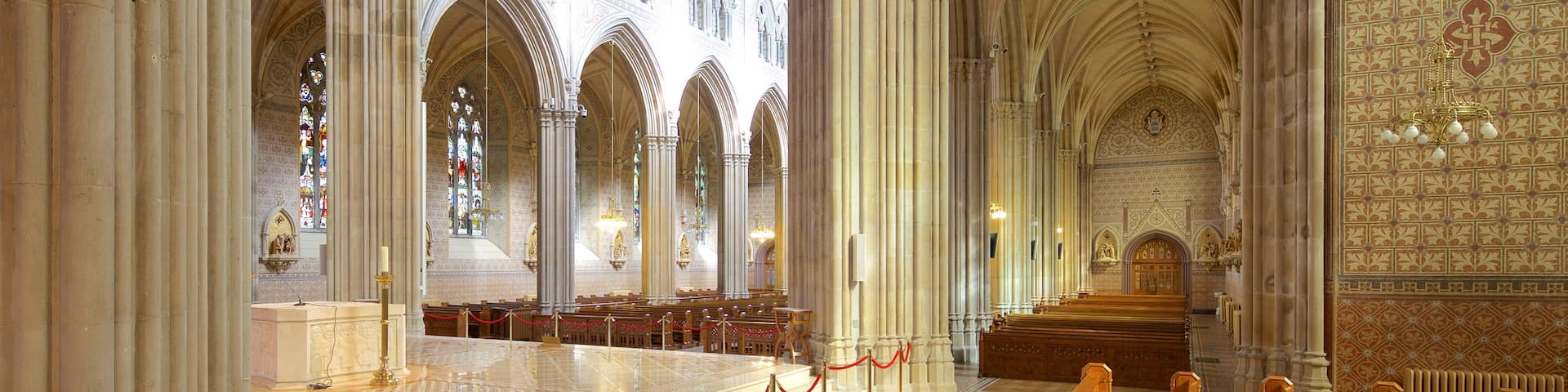 St. Patrick\'s Cathedral featuring heritage architecture, heritage elements and interior views