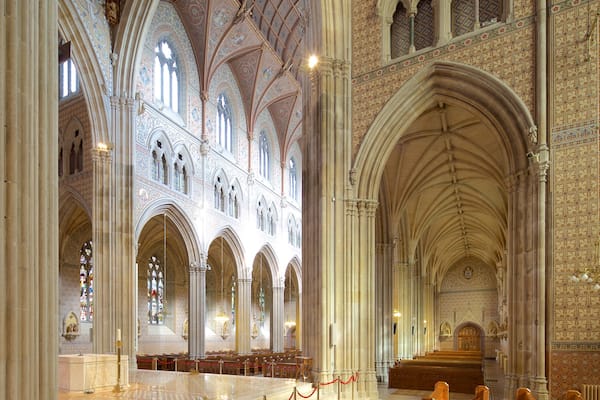 St. Patrick\'s Cathedral which includes a church or cathedral, religious elements and interior views