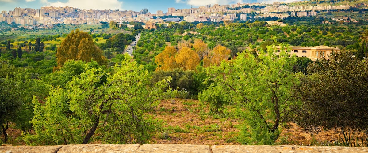 Provinz Agrigento das einen Stadt und Landschaften