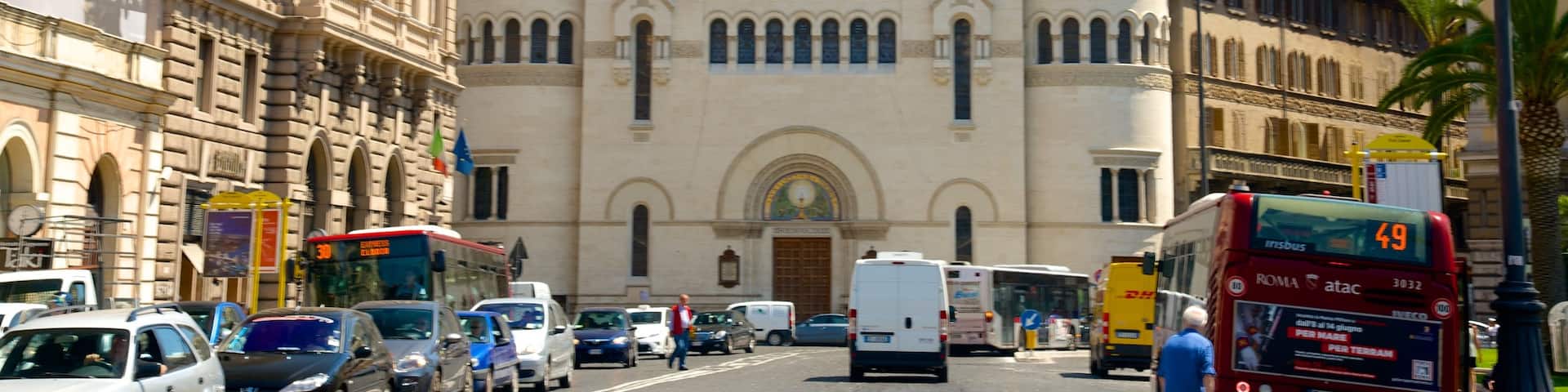 Prati mit einem historische Architektur, Straßenszenen und Kirche oder Kathedrale