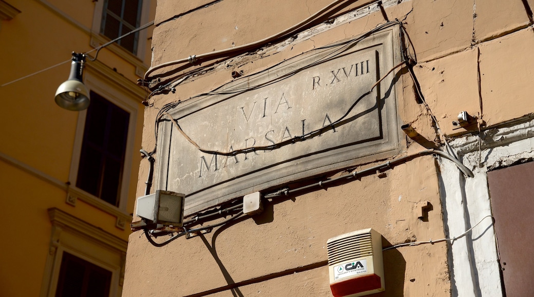 Via Marsala showing signage