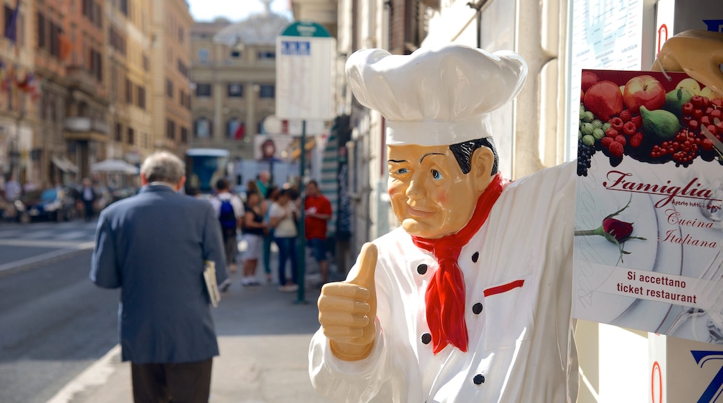 Via Marsala que incluye imágenes de calles y restaurantes y también un hombre