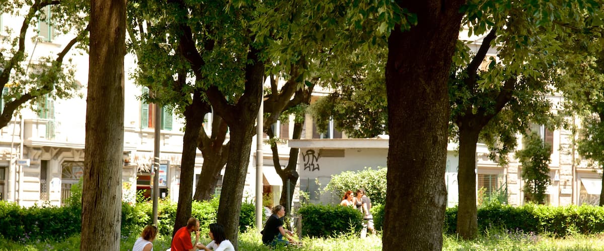 San Giovanni caratteristiche di parco cosi come un piccolo gruppo di persone