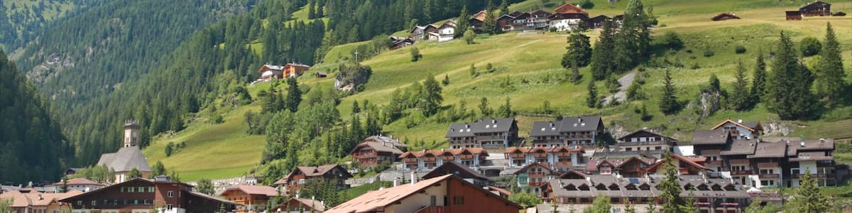 Fassatal mit einem Waldmotive, Landschaften und Berge